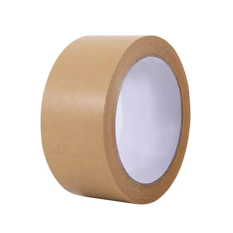1-10Pcs Brown Packing Tape 50mm Width Kraft Paper Tape Masking Moving Transport Carton Sealing Tape Self Adhesive Tape Biodegrad