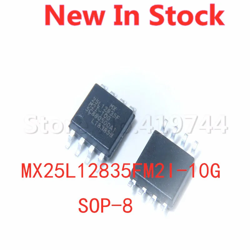 Chip IC de memoria, Original, 100% calidad, MX25L12835FM2I-10G, MX25L12835FM2I, 25L12835FM2I-10G, 25L12835F, SOP-8, 5 unids/lote