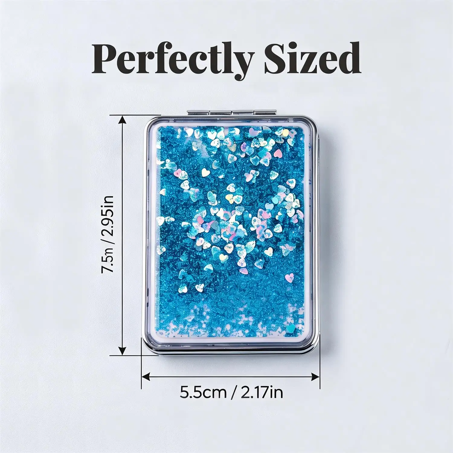 Creative Hourglass-shaped Viral Makeup Mirror, Cute Cartoon Double-sided Portable Mirror for Girls, Delicate Gift