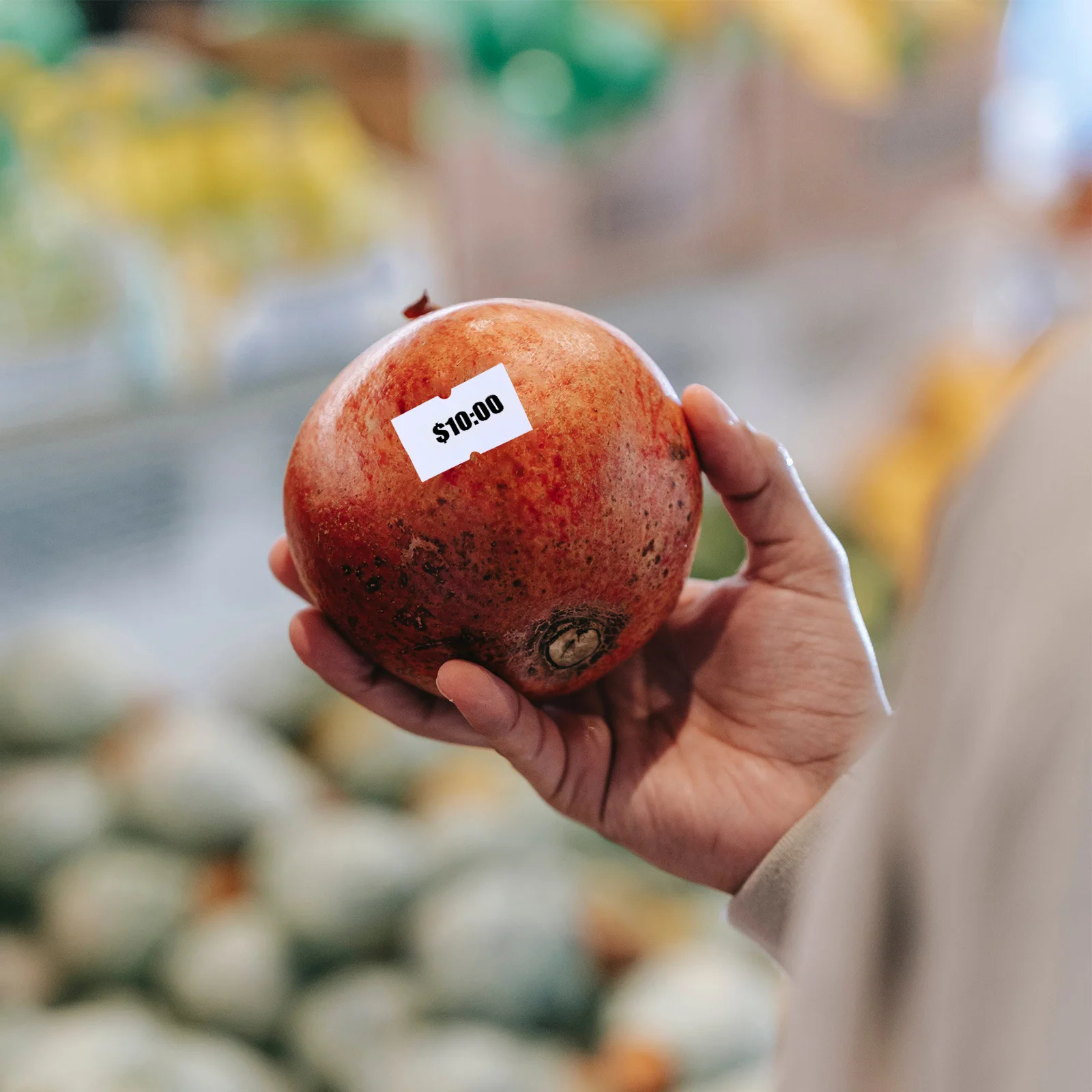 

10 Rolls of Price Sticker Paper Roll Easy Apply Labels for Product Pricing High Capacity for Business Retail Store Shelf