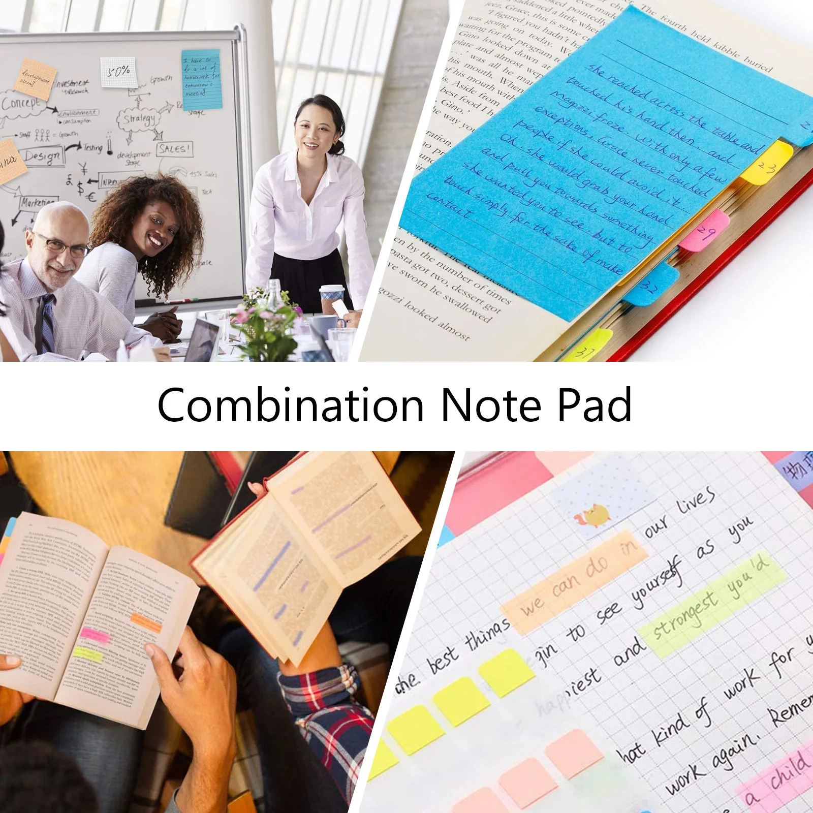 

Self-stick Note Pads Stationery Notebook Stationary Stickers Adhesive Memo Student Tabs