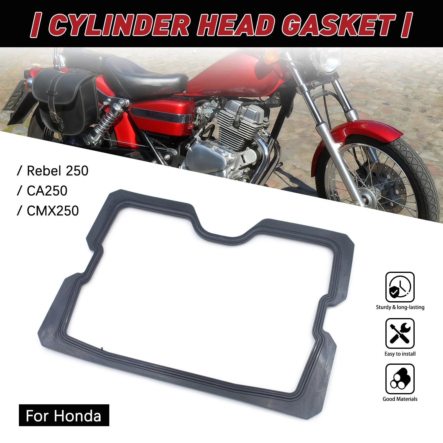 For Honda Rebel CMX250 250 CA250 Cylinder Head Valve Cover Gasket Motorcycle Engine Seal Accessories