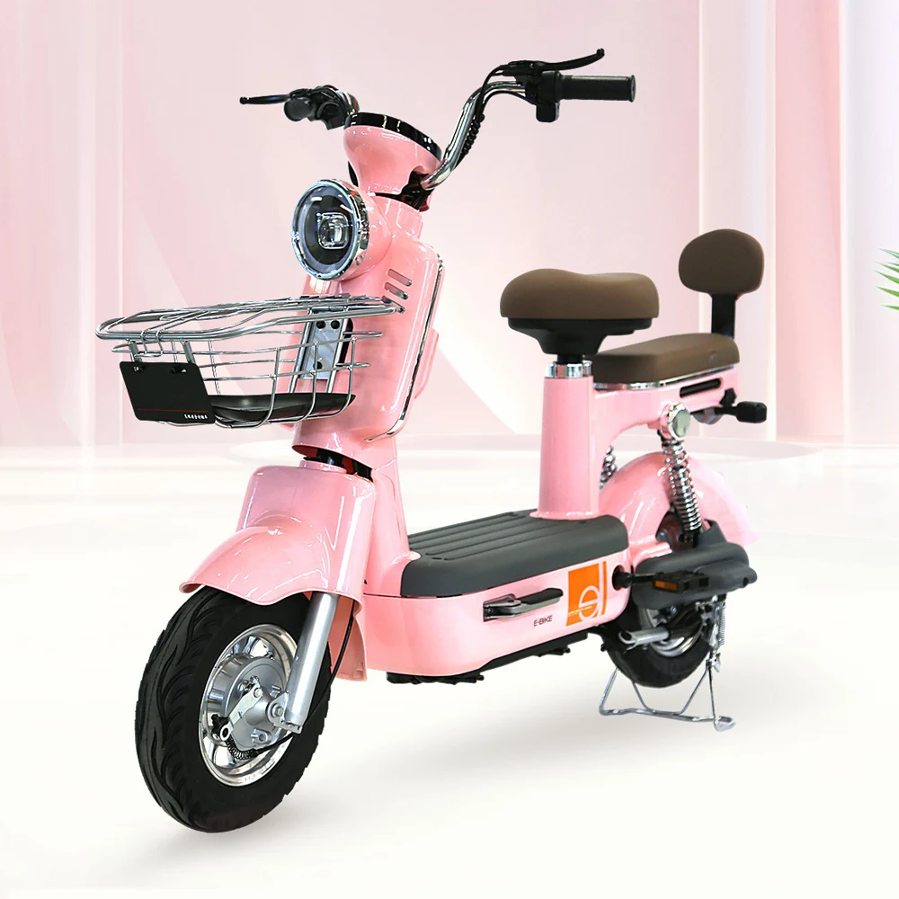 

Электровелосипед Lucky Pink оптом, 350 Вт, 14 дюймов, с низкой рамой, городской электровелосипед для взрослых