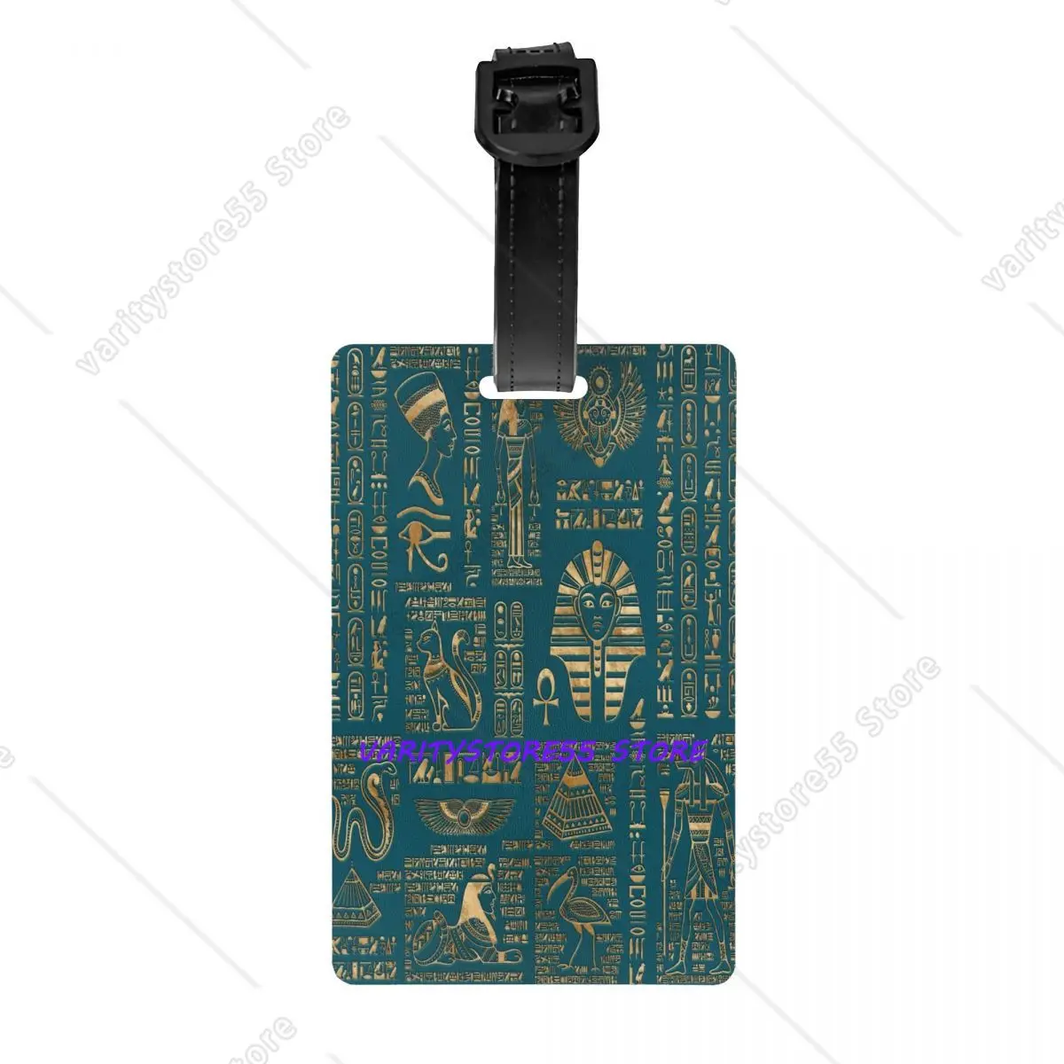 

Egyptian Hieroglyphs And Deities Luggage Tags for Suitcases Ancient Egypt Pharaoh Baggage Tags Privacy Cover Name ID Card