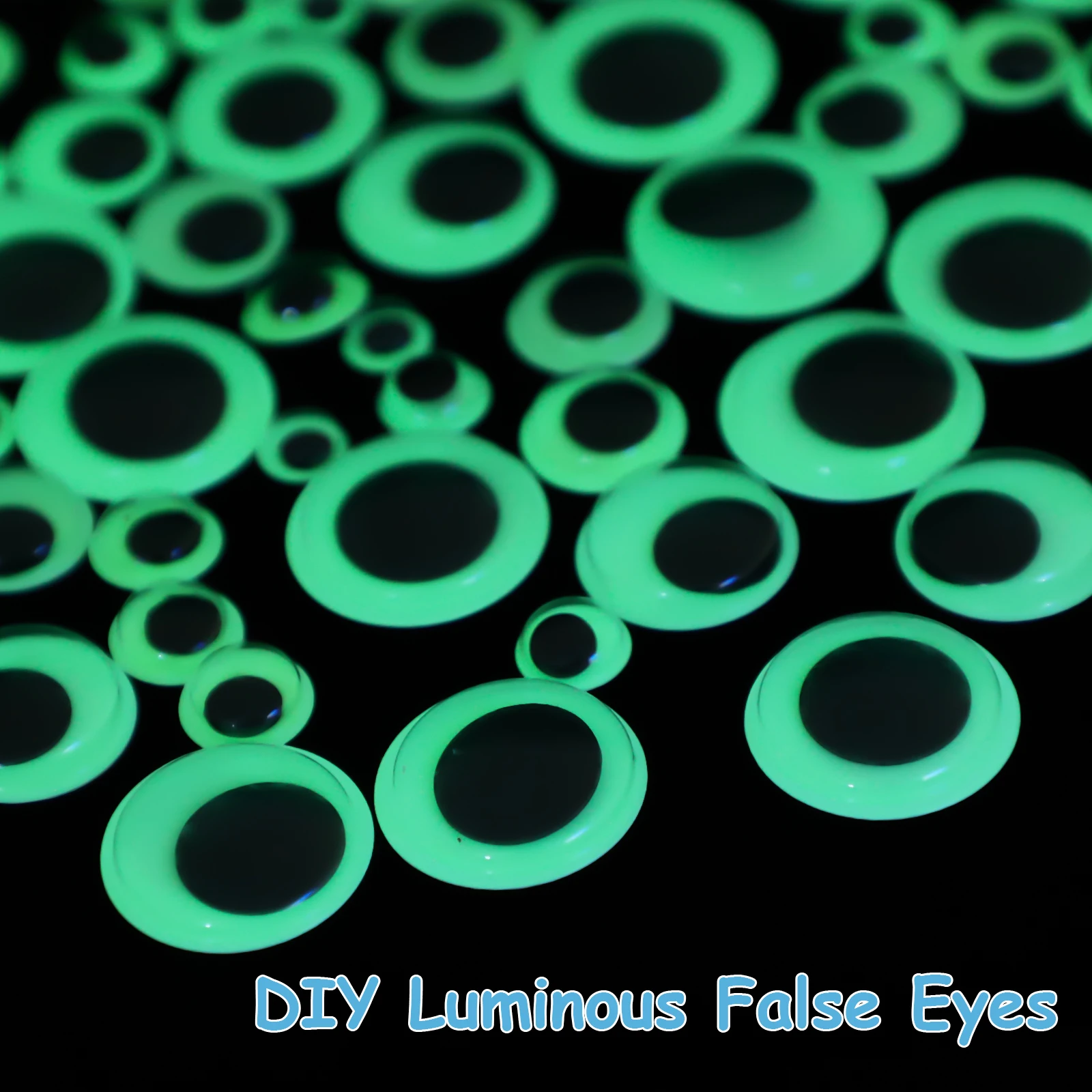 

120 Pcs Luminous Fake Eyes Plastic Realistic Eyeballs Ultraviolet Light Black Craft Party Decoration
