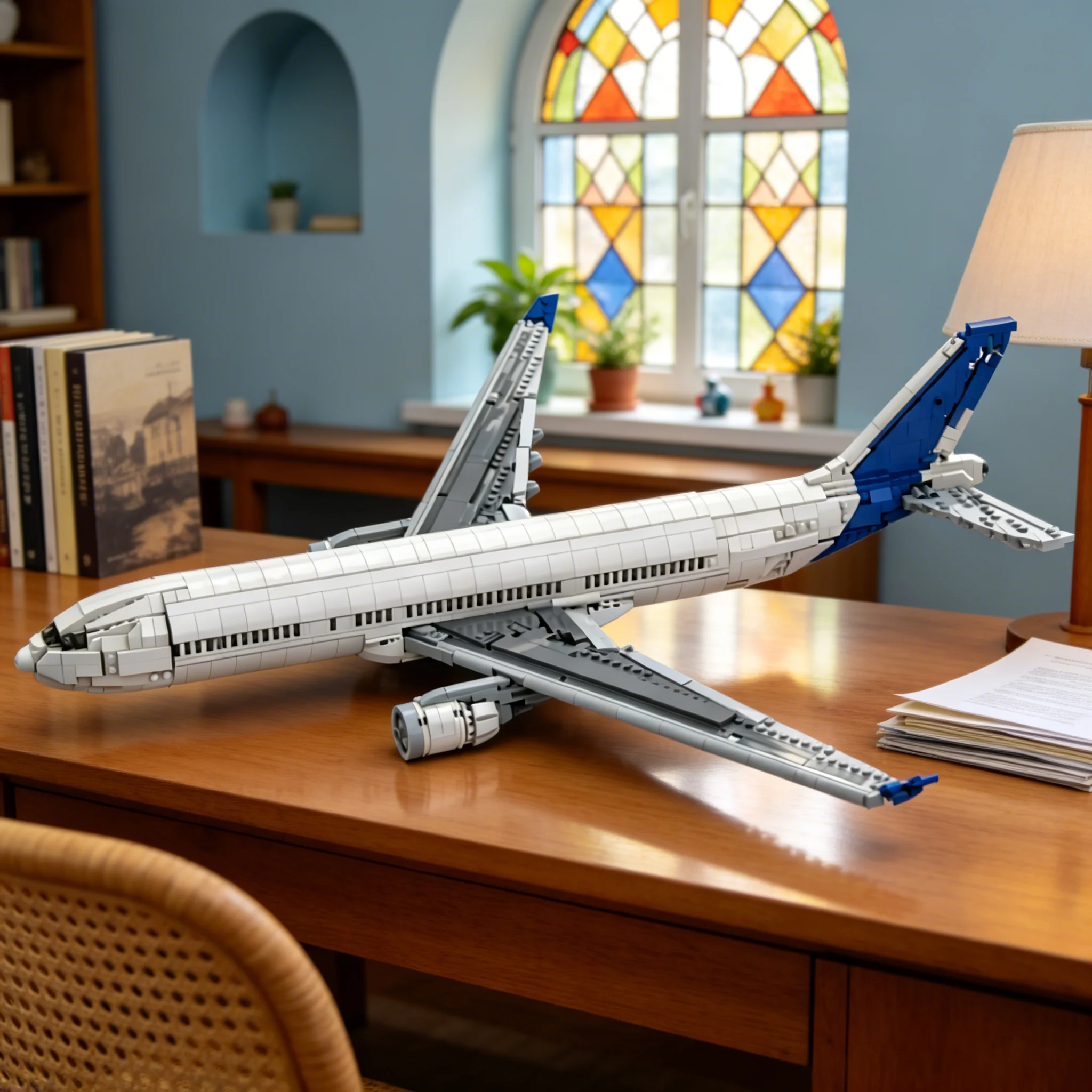 2144pcs MOC Airbus A330 Factory Livery Creator Expert Model Building Blocks Construction Toy Christmas Gifts DIY Idea Brick