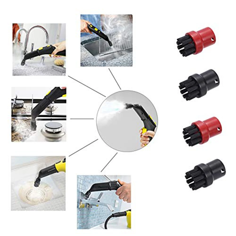 Насадка-щетка круглая для пароочистителей Karcher SC1 SC2 SC3 SC4 SC5, аксессуары для уборки кухни, ванной комнаты и пола