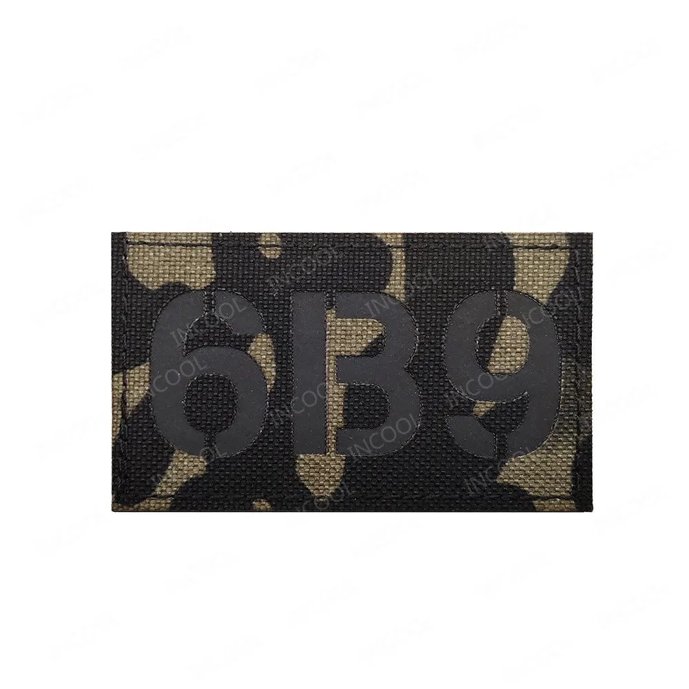 Call Sign Letter 1B9/2B9/3B9/6B9 IR Infrared Reflective Patch Chevron Strip Armband Shoulder Appliqued Patch For Clothing Bag