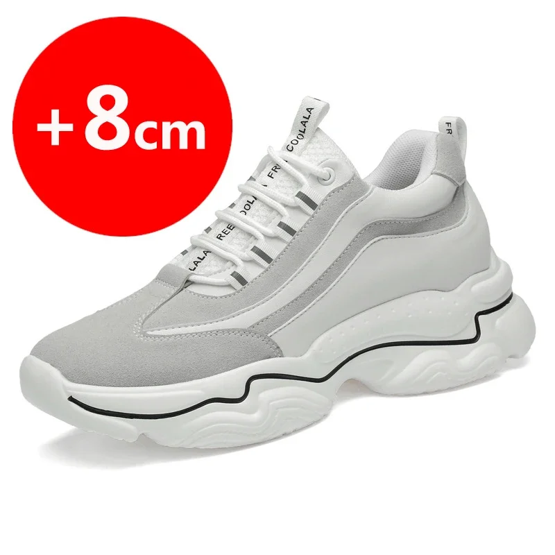 

New Men Elevator Shoes Heightening Shoes Height Increased 10cm Shoes Insoles 8CM Man Sport Height Increasing Shoes Men