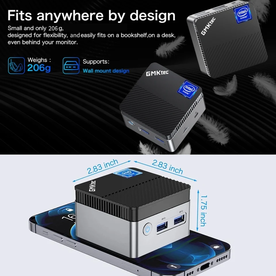 GMKtec KB5 Mini PC Intel Celeron N5105 Windows 11 Pro 4K Mini PC