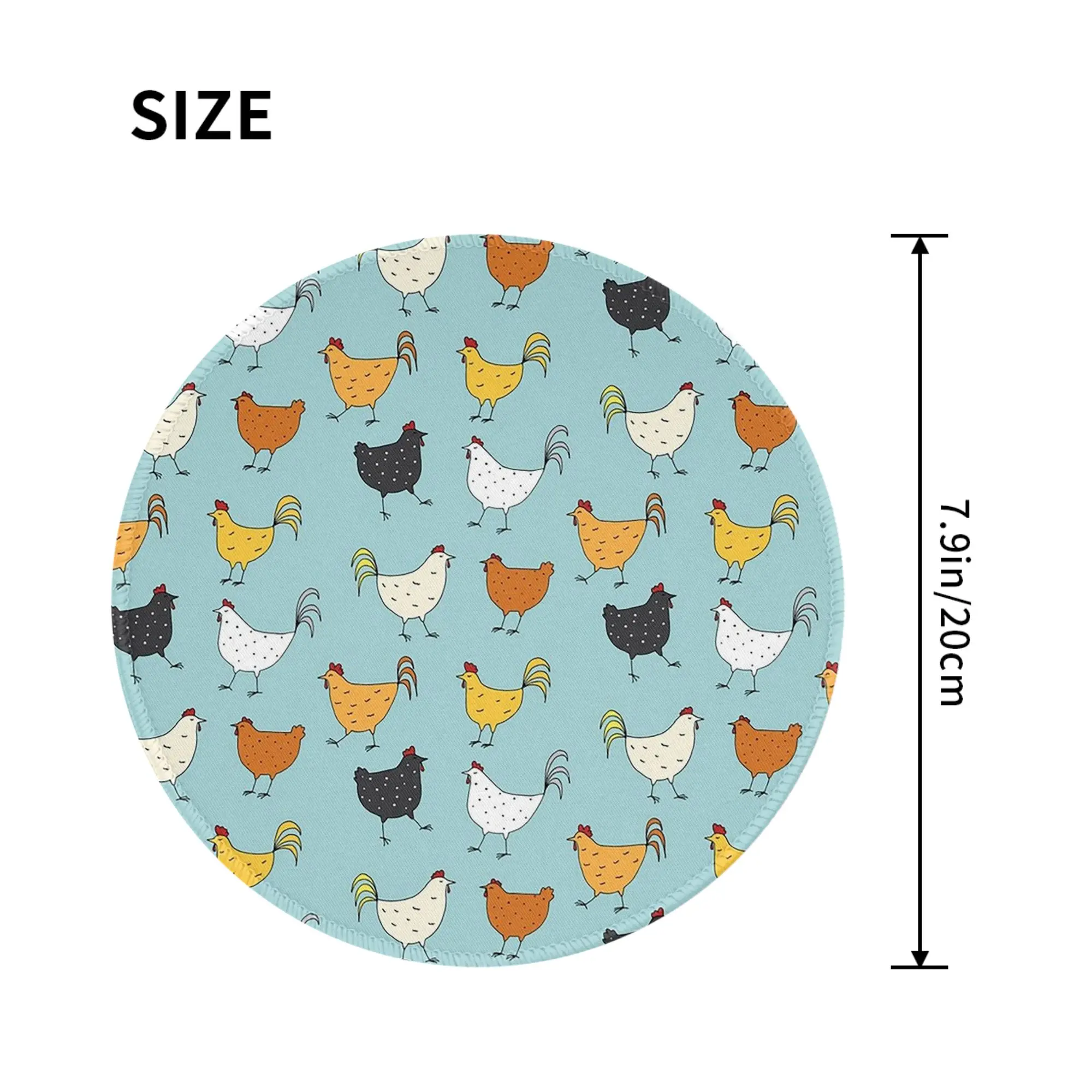 Chicken Pattern Mouse Pad Computer Keyboard Mouse Mat Gamer PC Laptop Desk Mat Office Accessories Table Mats