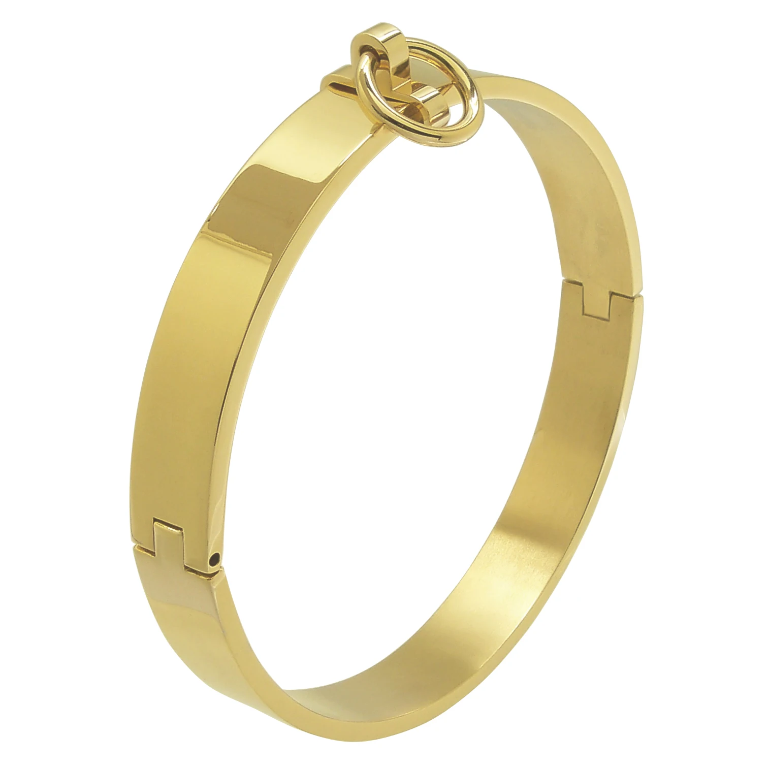 Gargantilla de esclavo de acero inoxidable pulido, color dorado y negro plateado, ropa fetiche, joyería para el cuerpo para hombre y mujer, collar, torques de moda
