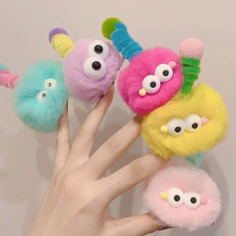 Plush Little Monster Hairpins Barrette Briquettes Side Hair Clips Cartoon Antenna Big Eye Doll Beak Clip Pin Kids Girls Headwear