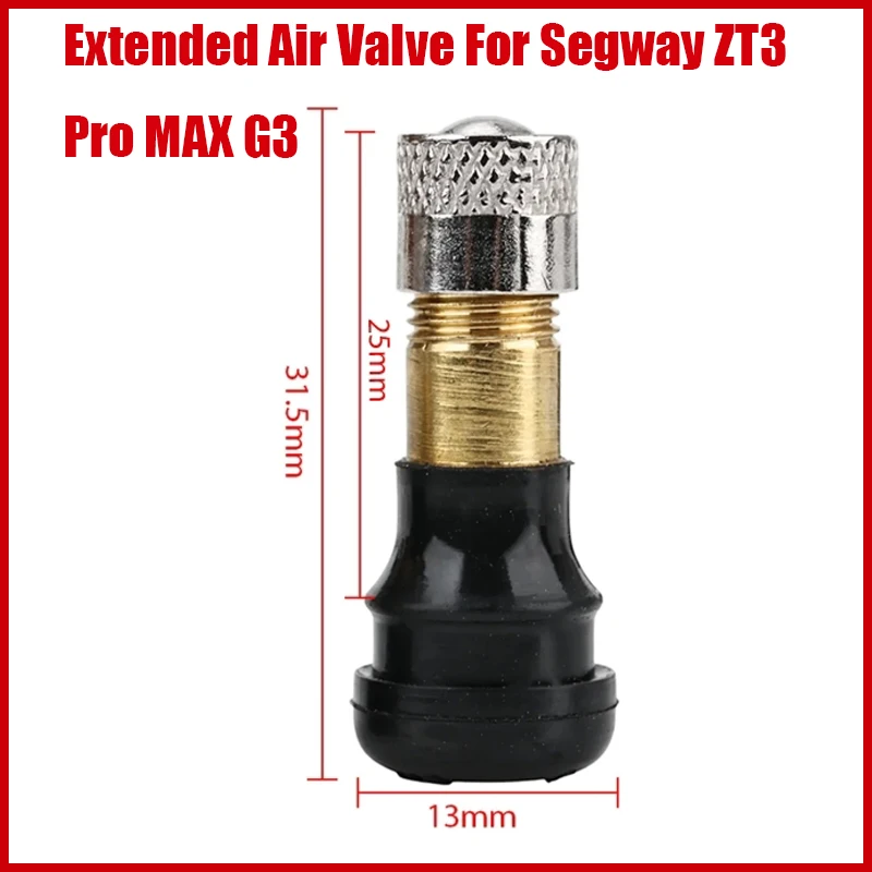 31.5mm Extended Vacuum Air Valve For Segway ZT3 Pro MAX G3 Electric Scooter Accessories Wheel Vacuum Tubeless Gas Parts