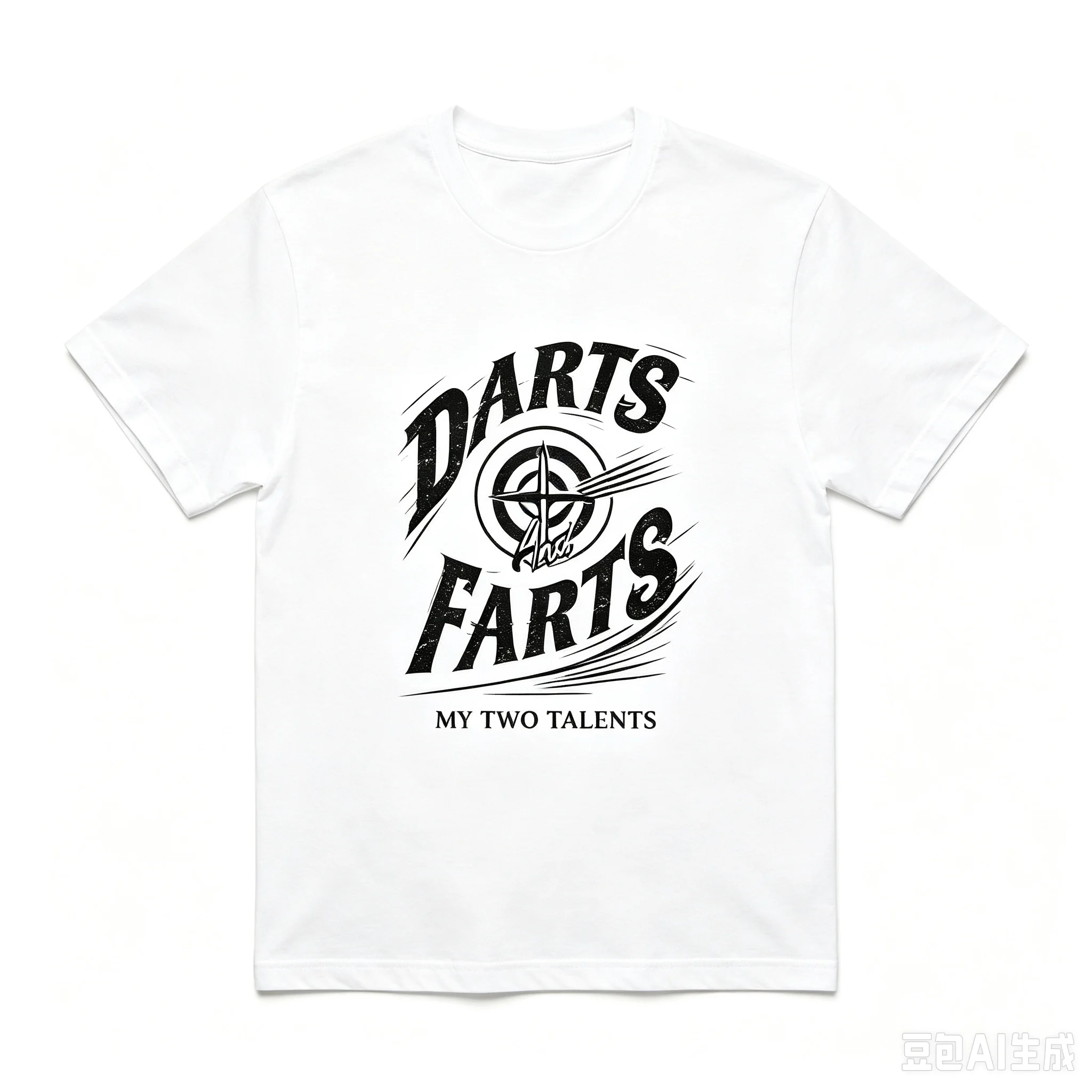 Men Funny Darts T‑Shirt Darts And Farts My Two Talents Graphic Print Casual Crew Neck Short Sleeve Tops