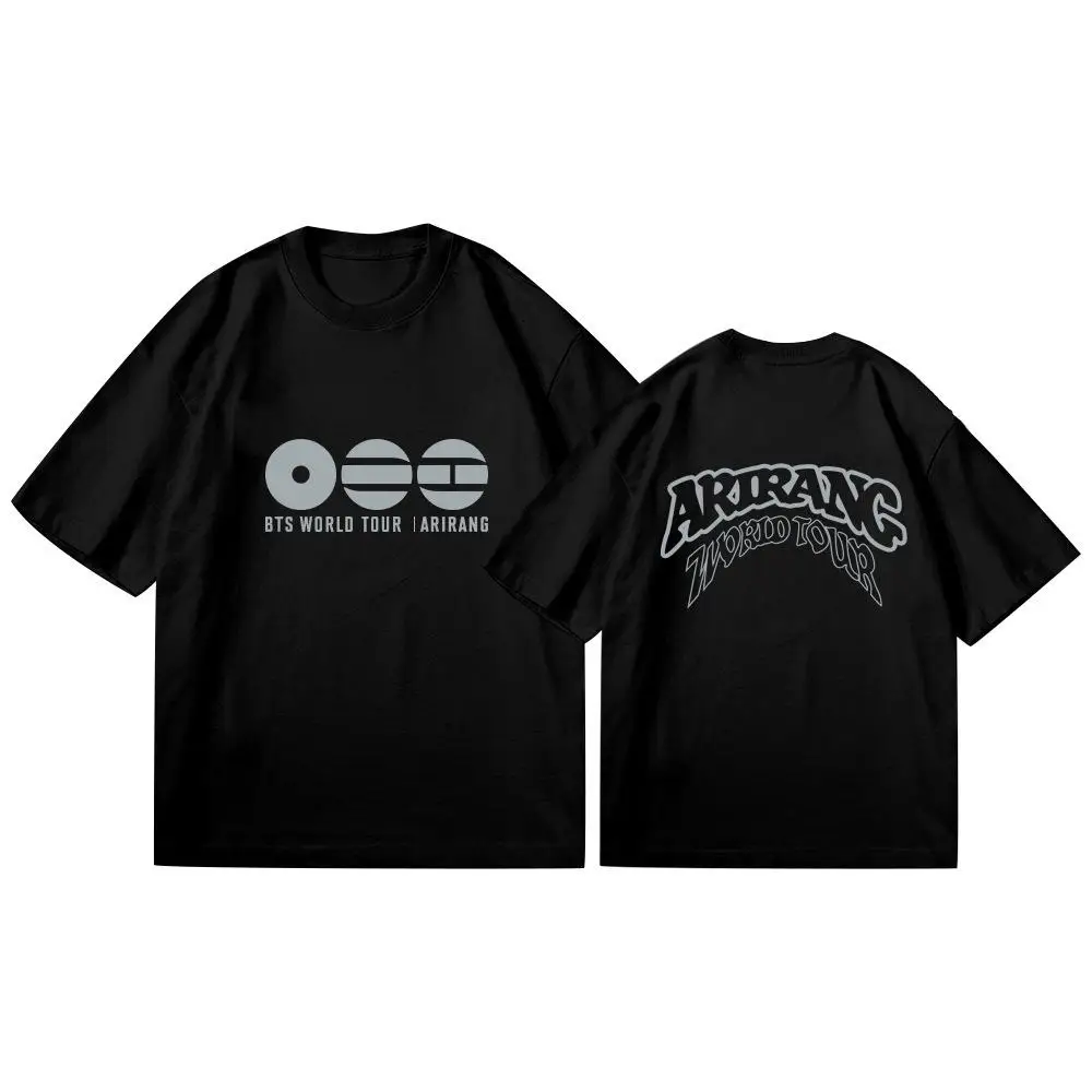 2026 New BT21 Jimin Arirang Unisex T-shirt Men Women Summer 100 Cotton Shirt Fashion High Quality Short Sleeved Top Streetwearv view 4