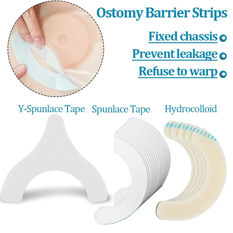 Ostomy Barrier Strip Elastic Ostomy Barrier Tape Waterproof Hydrocolloid Extender Pressure Sensitive Sticker for Colon Bag
