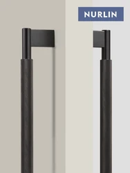 Nurlin Solid Brass Door Double Single Sided Cross Knurled Kitchen Refrigerator Appliance Closet Pull Bar Wood Gate Glass Door