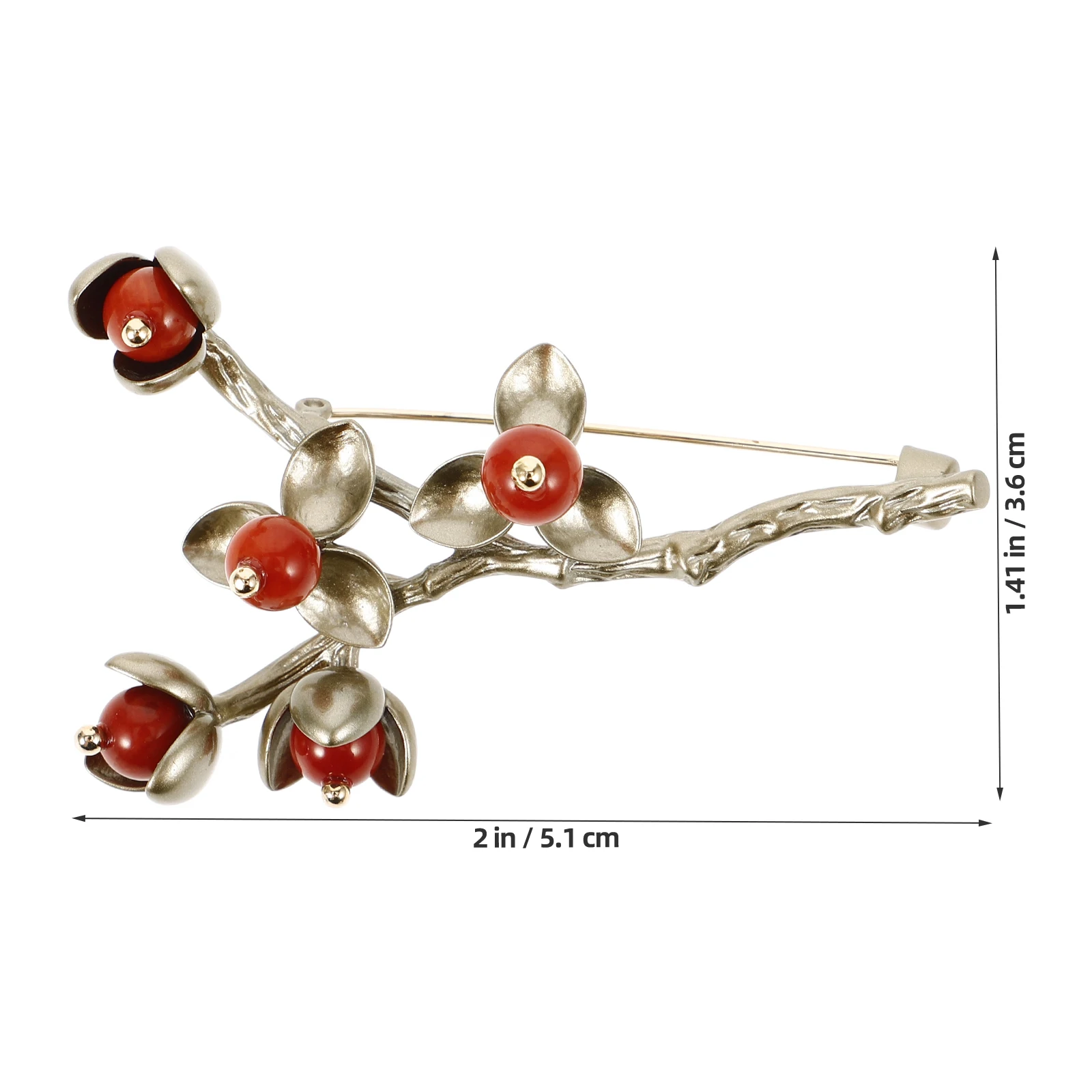 

Red Berry Enamel Brooch Pin Vintage Style Anti-Slip Scarf Clip For Women Reusable Shawl Sweater Cardigan Clips Brooches Pins