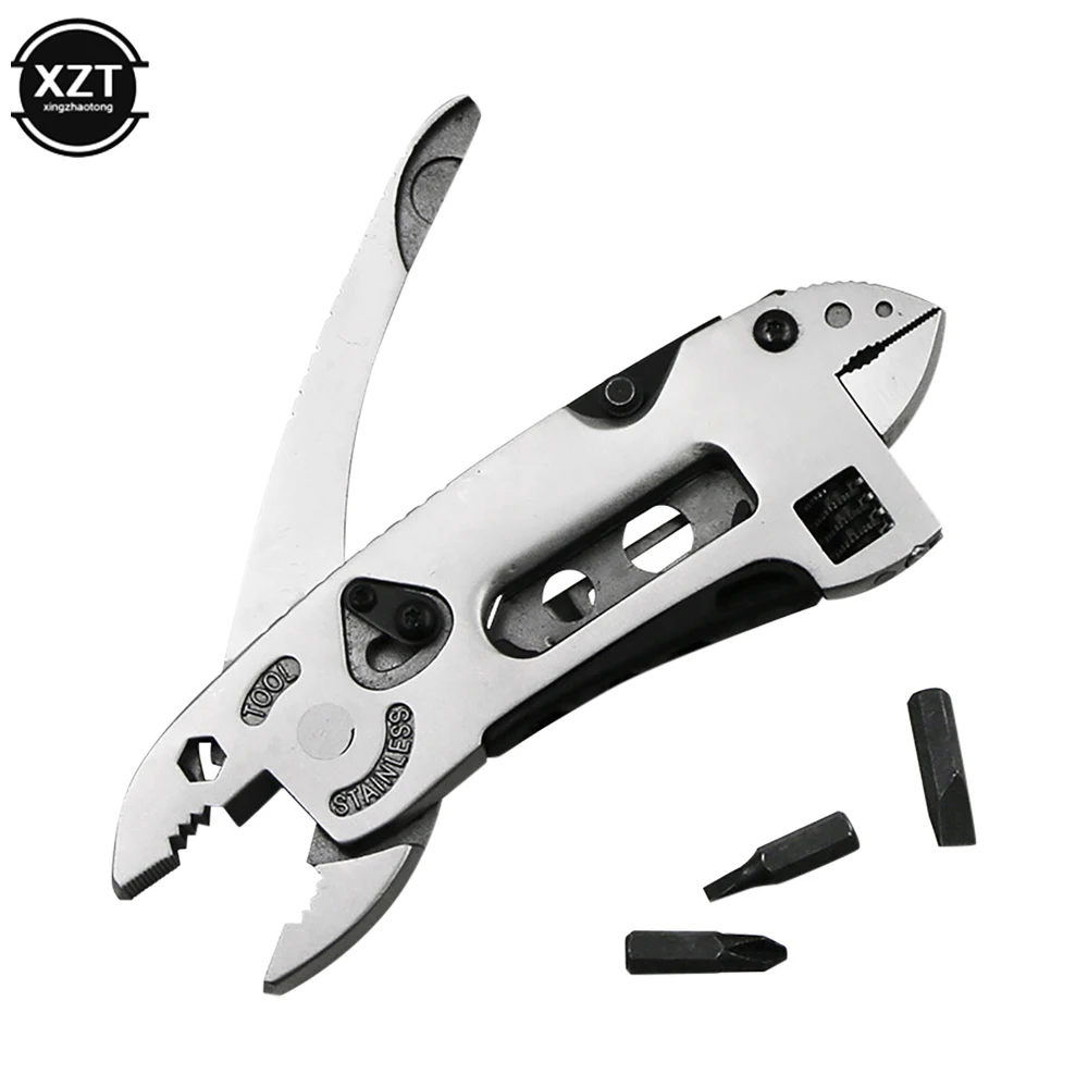 Multitool Pliers Pocket Knife Screwdriver Set Kit Adjustable Wrench Jaw Spanner Repair Outdoor Camping Survival Multi Tools