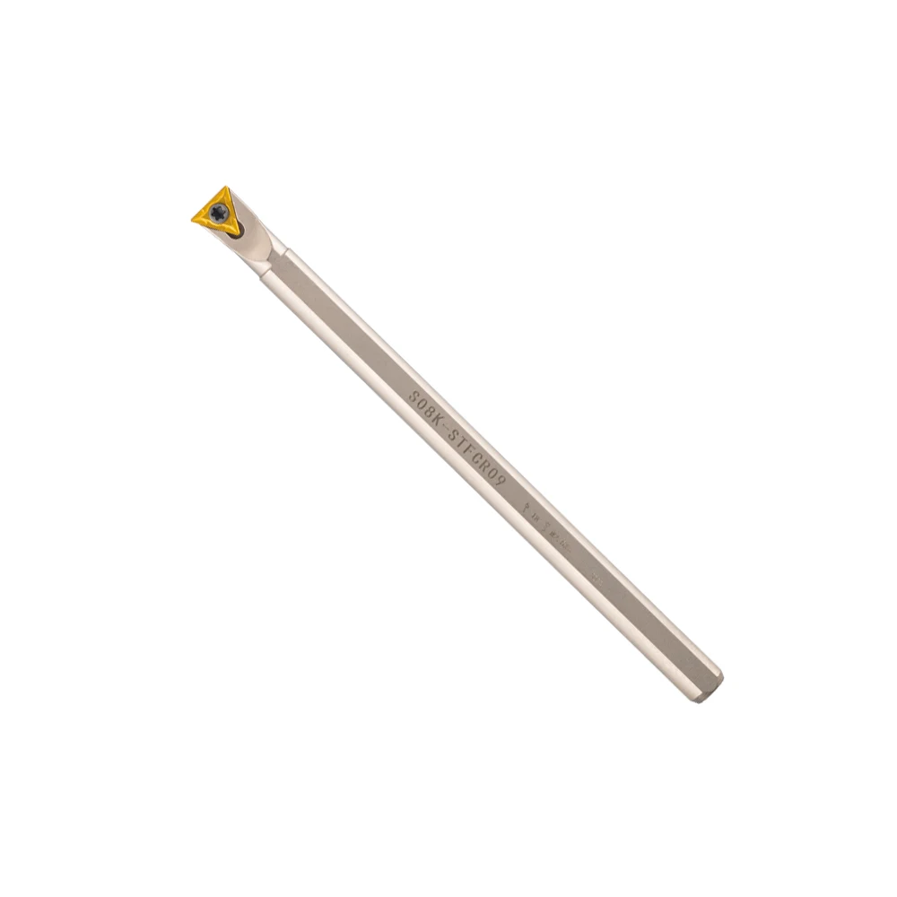 OYYU White Nickel Coated S10K-STFCR09 S08K S12M S14N S16Q S20R STFCR09 STFCR11 STFCR16 Internal Turning Tools CNC Lathe Cutter