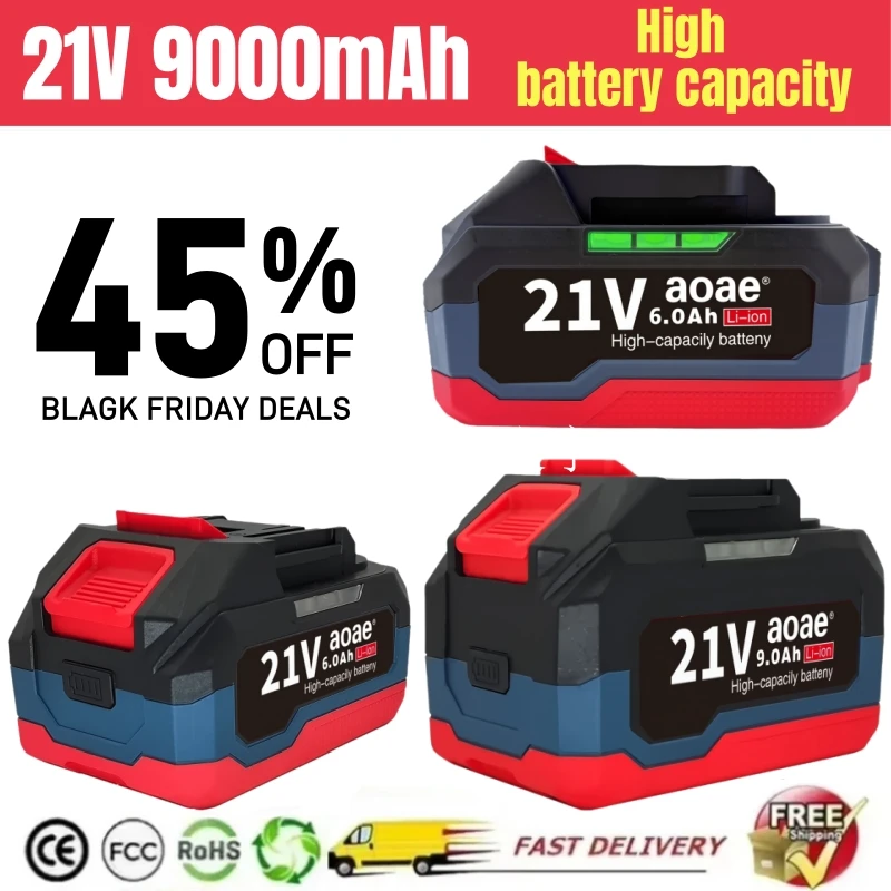 

Original Genuine AOAE 21V 18V 12.0Ah battery for replacement Makita 21V 6.0Ah lithium-ion power tool battery