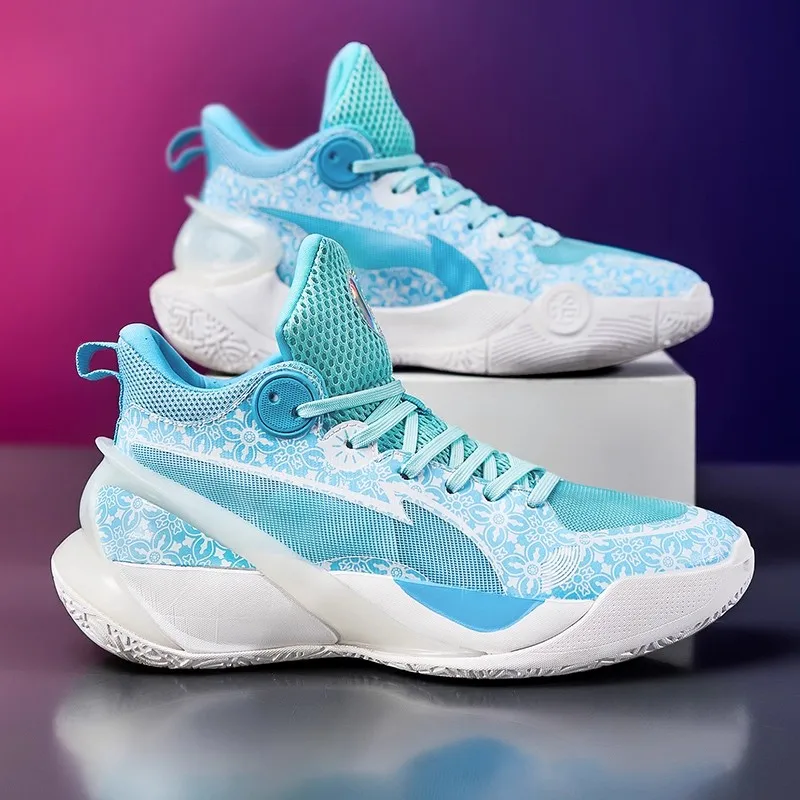2025 New Men's and Women's Professional Sports Anti-Slip Breathable Cherry Blossom Pink Basketball Shoes Sports Shoes