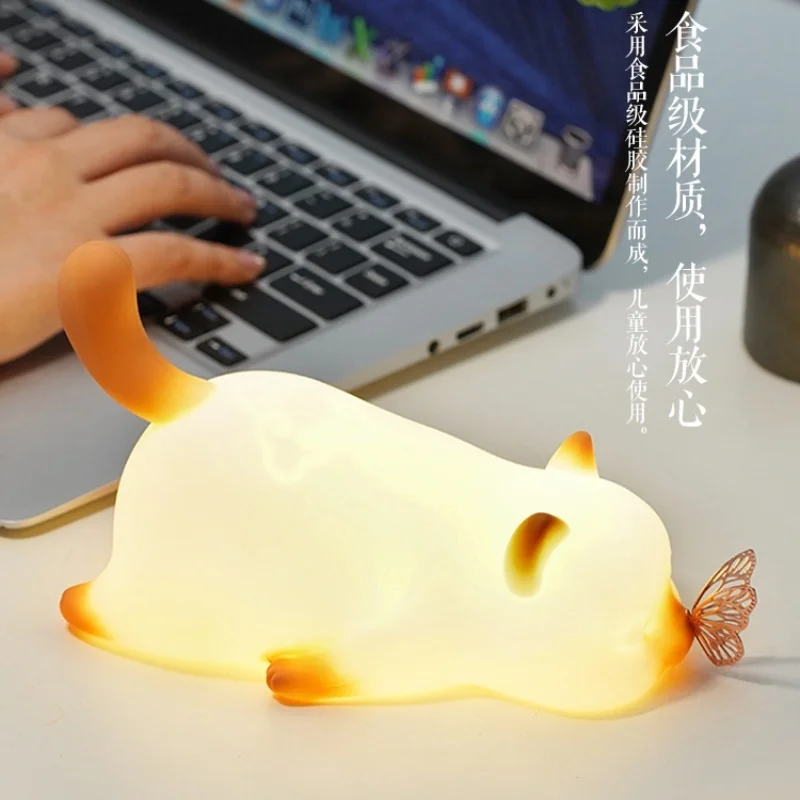 Palace Museum small cat Silicone Night Lamp Birthday Gift with Hand Gift 520 Gift for Girlfriend Palace Creative Night Light