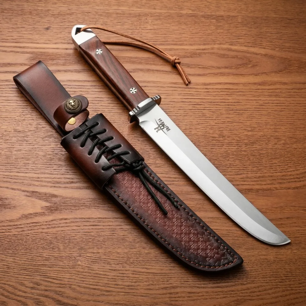 Image of Professionelle japanische Küchenmesser, Kochmesser mit hoher Härte, Küchenmesser zum Ausbeinen und Schneiden, Kochmesser mit Messerhülle
