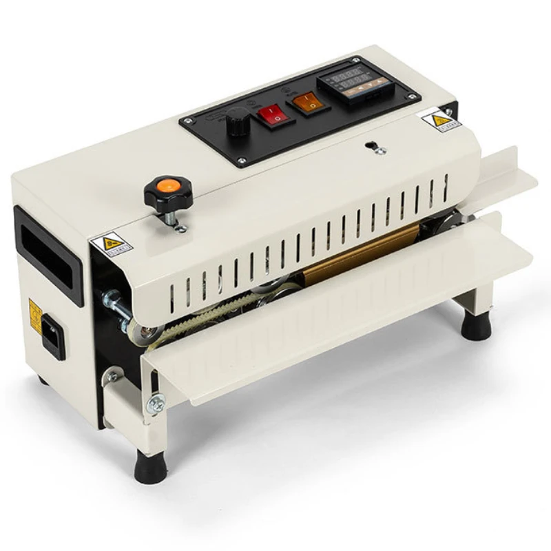 220V Horizontal Fully Automatic Continuous Bag Sealing Machine Plastic Bag Band Sealing Machine Date Printing