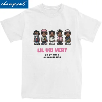 Lil Uzi Vert Baby Milo 남녀공용 반팔 티셔츠, 100% 코튼 패션 티셔츠, 래퍼 힙합 가수 티셔츠, 옷 선물