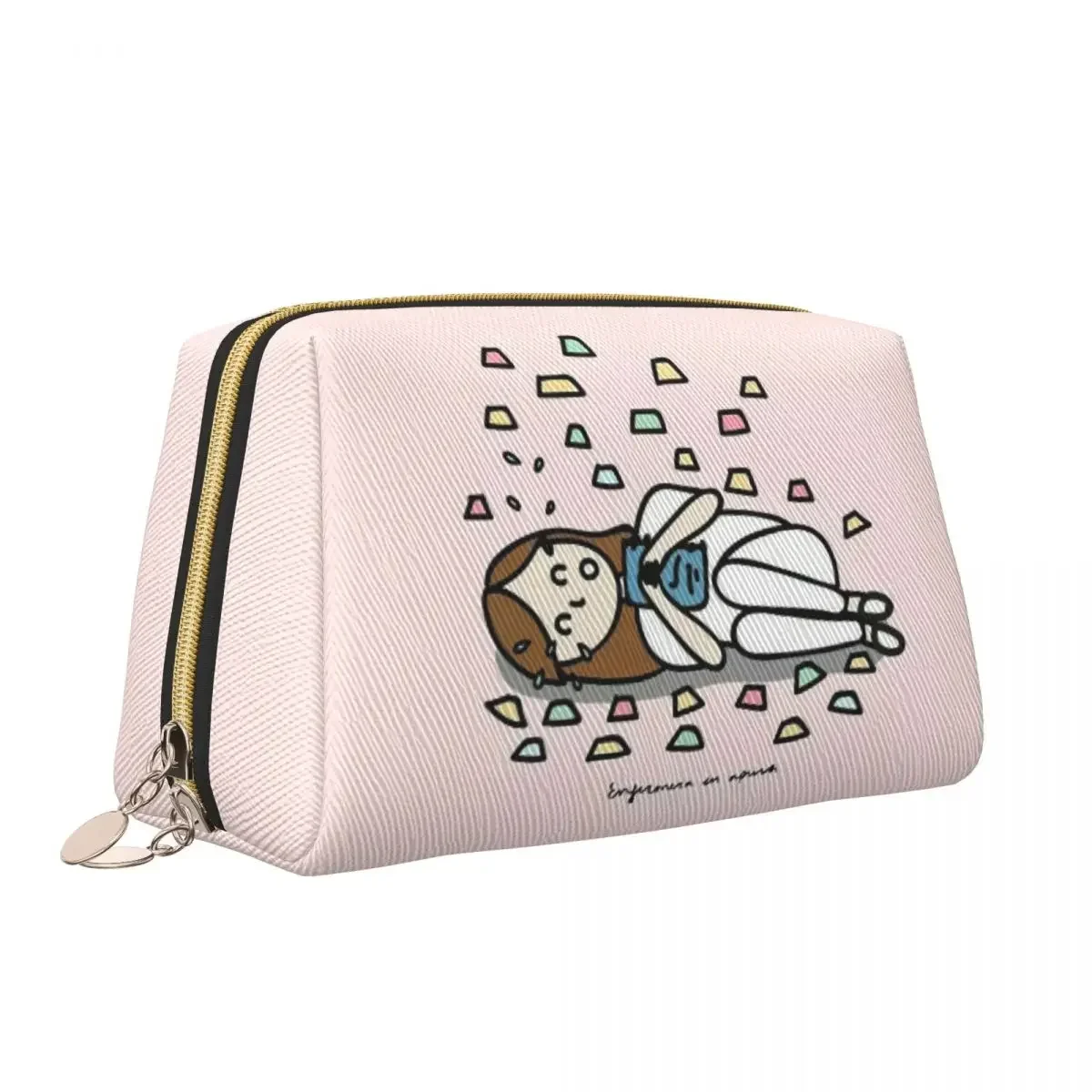 

Large Capacity Doctor Nurse Enfermera En Apuros Cosmetic Bag Waterproof Leather Makeup Pouch Women Washbag Toiletry Kit