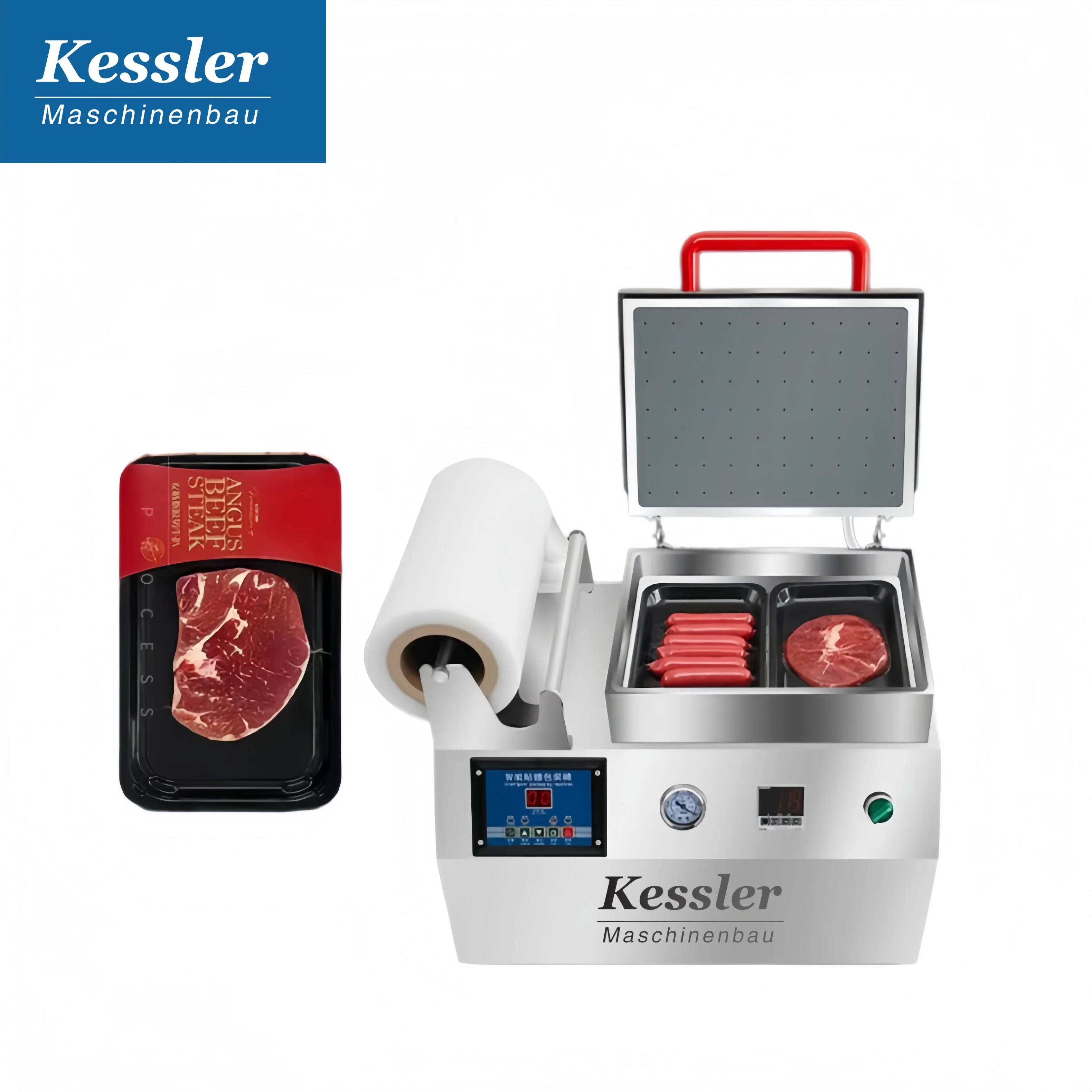 Semi Automatic Vacuum Packaging Machine 3.8KW 5-8 Cycles/min for Food Processing
