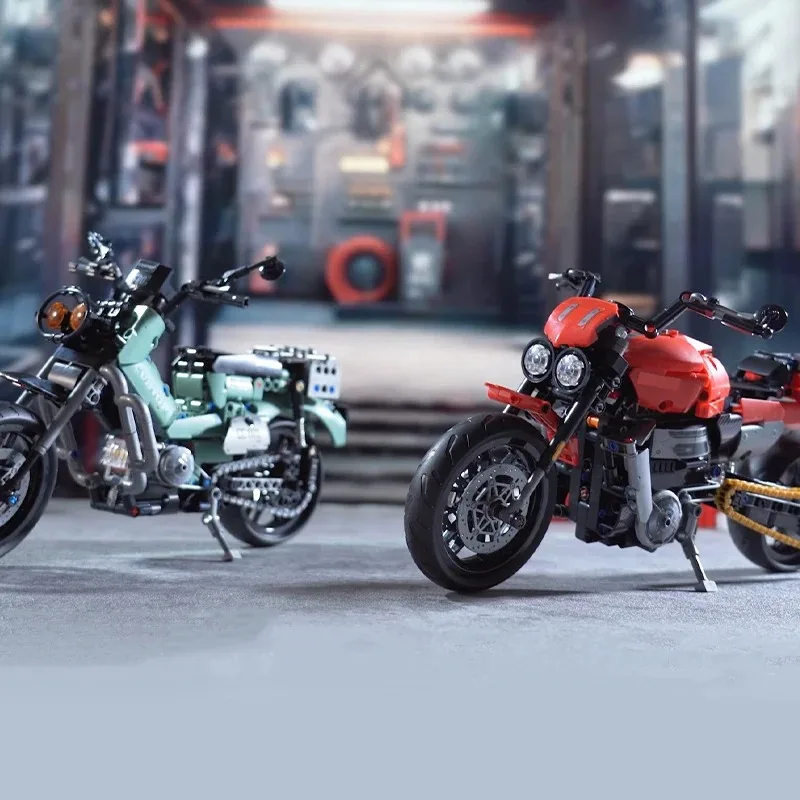 1:8 City Racing Motorcycle Bouwstenen Sets MOC Motor Racer Technische Kerstcadeaus voor Kinderen Jongens Kinderen Blokken Speelgoed