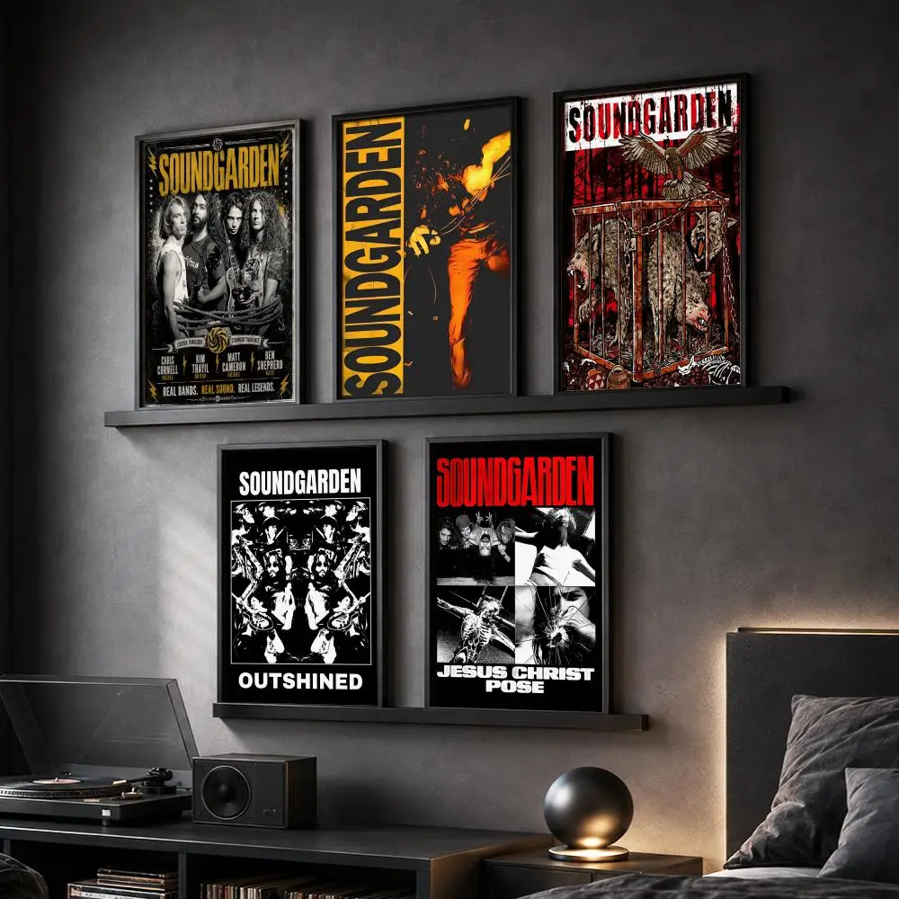 S-Soundgarden Painting Calligraphy Canvas Poster Art for Bedroom Living Room Home Decor Wall Decoration Decals Gift