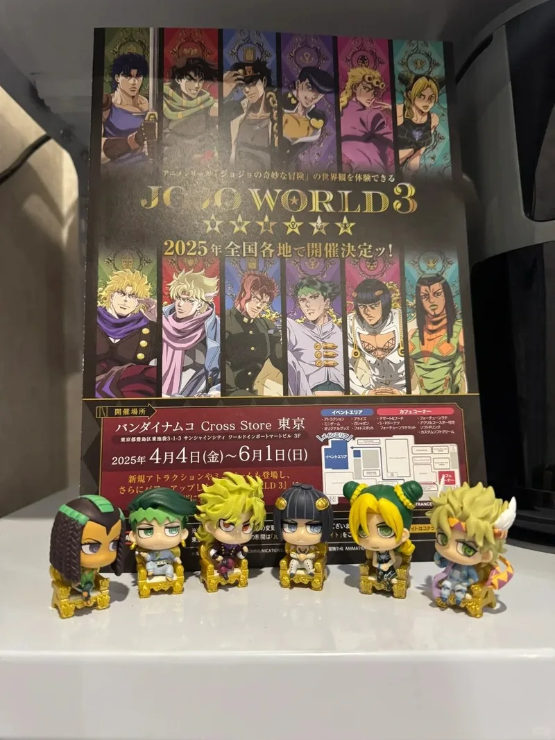 

BANDAI JOJOs WORLD3 In Stock Bizarre Adventure Action Figure Toy Amine Q Version 4.5cm DIO Bruno Bucciarati Toys Gifts