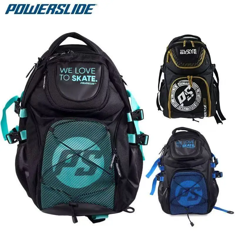 

Professional Skate Backpack Inline Speed Skate Bag Black Blue Roller Skating Storage Bag for 3X110mm 4X100mm 4X110mm Wheel