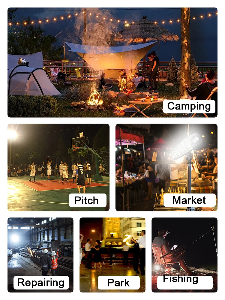 【شريط إضاءة LED مغناطيسي عالي الطاقة】ضوء عمل محمول قابل لإعادة الشحن عبر USB مع 3 أوضاع ألوان IP66 بنك طاقة للطوارئ مقاوم للماء