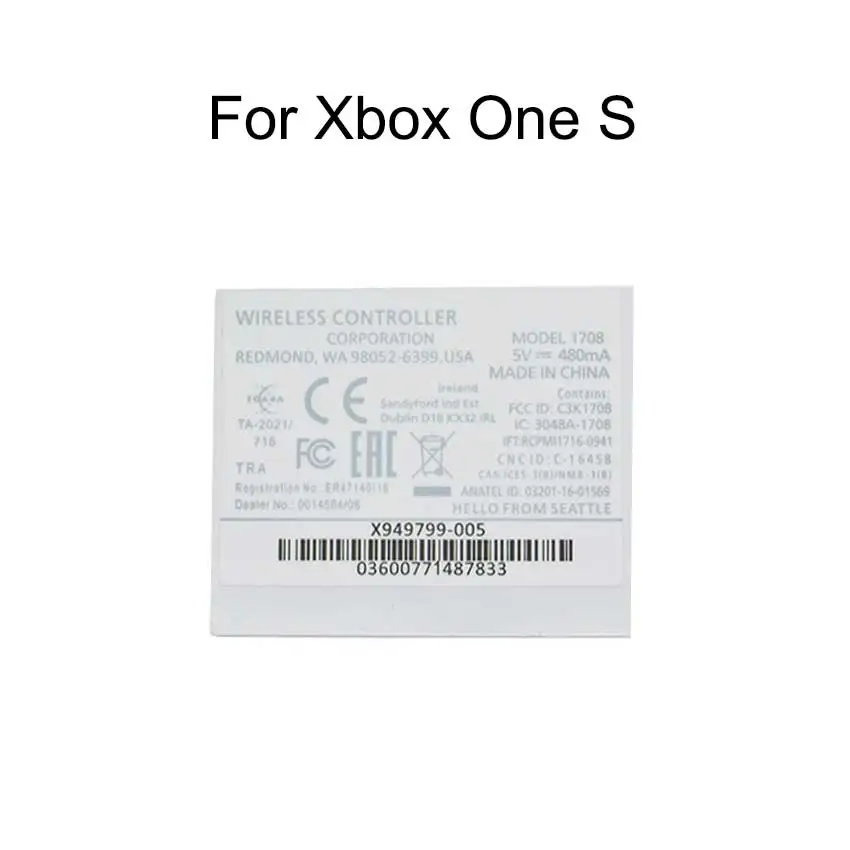 YuXi-pegatinas de piel para mando de Xbox, color blanco y negro, para Xbox Series S X, Xbox One S Slim Elite Xbox 360, etiqueta de mango, pegatina trasera