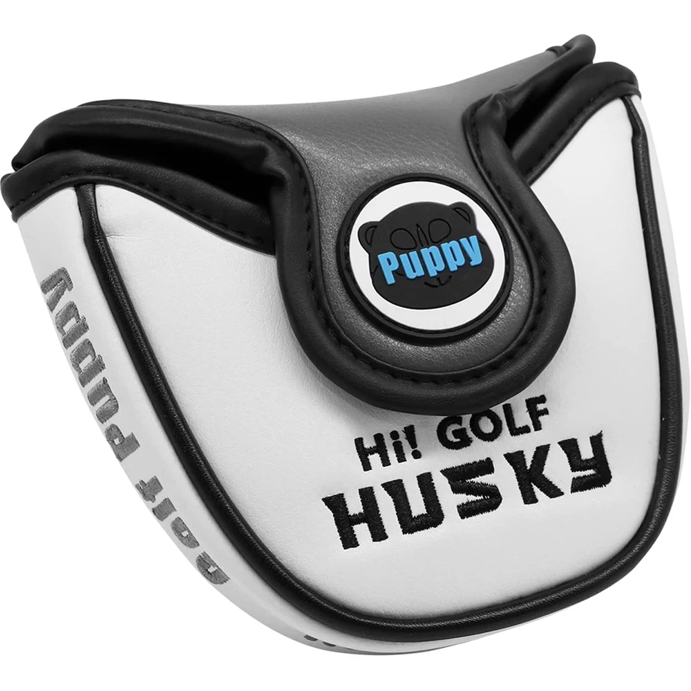 Golf Club divertente Husky Mallet Putter Cover chiusura magnetica albero tacco copricapo in pelle PU