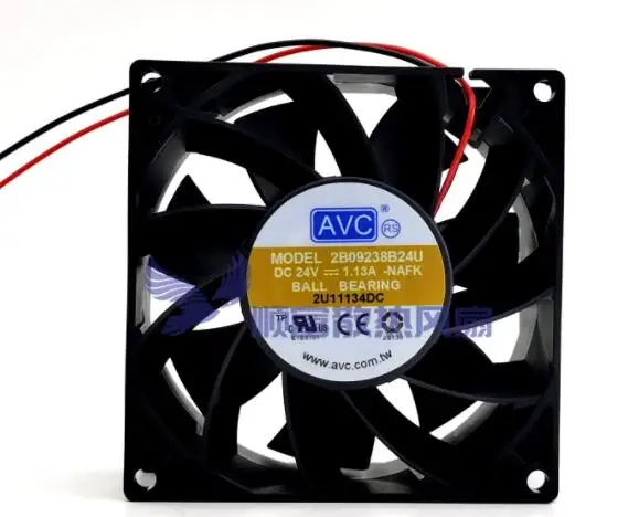 AVC 2B09238B24U DC 24V 1.13A 90x90x38mm 2-Wire Server Cooling Fan