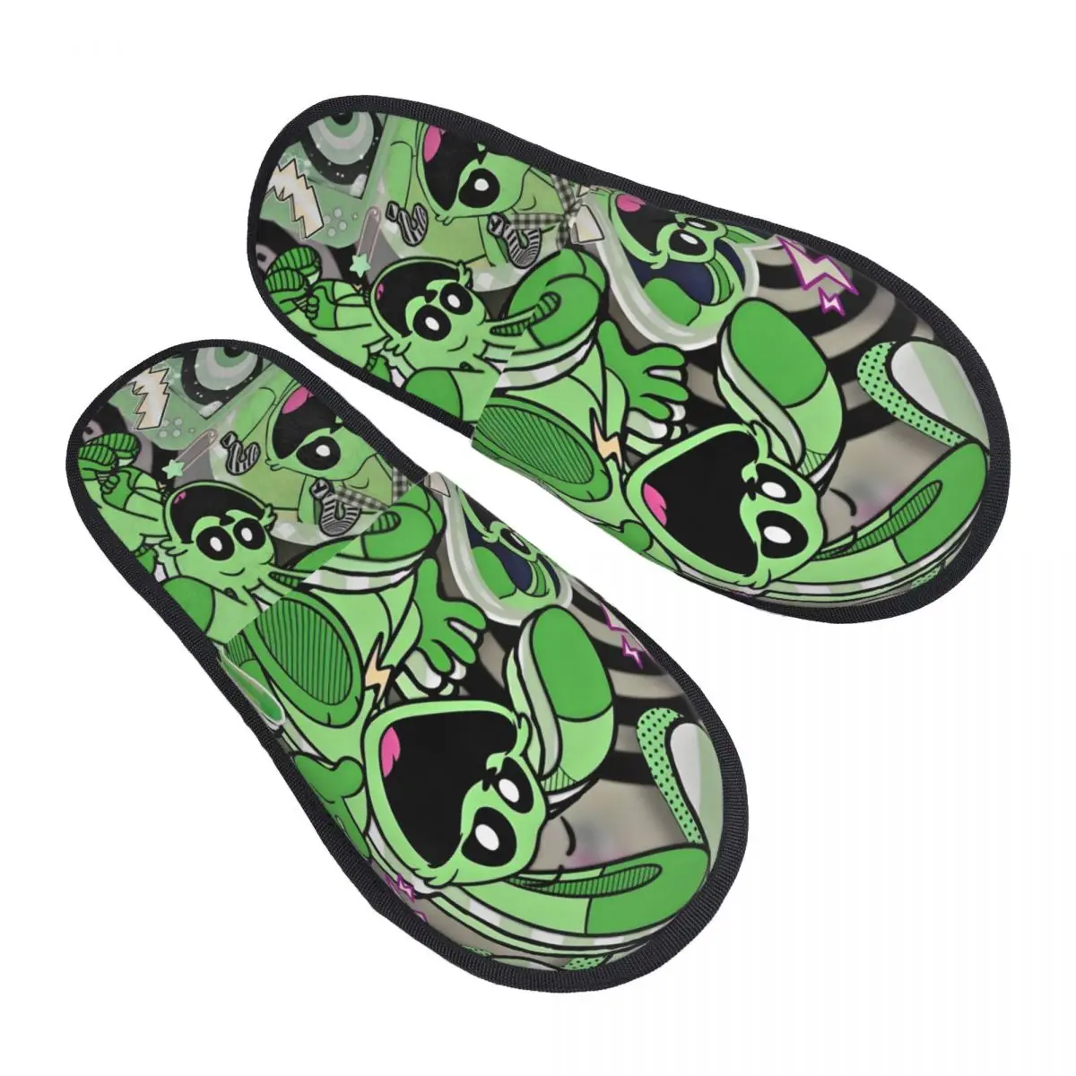 

Custom Smiling Critters Memory Foam Slippers Women Soft Warm Hoppy Hopscotch House Slippers