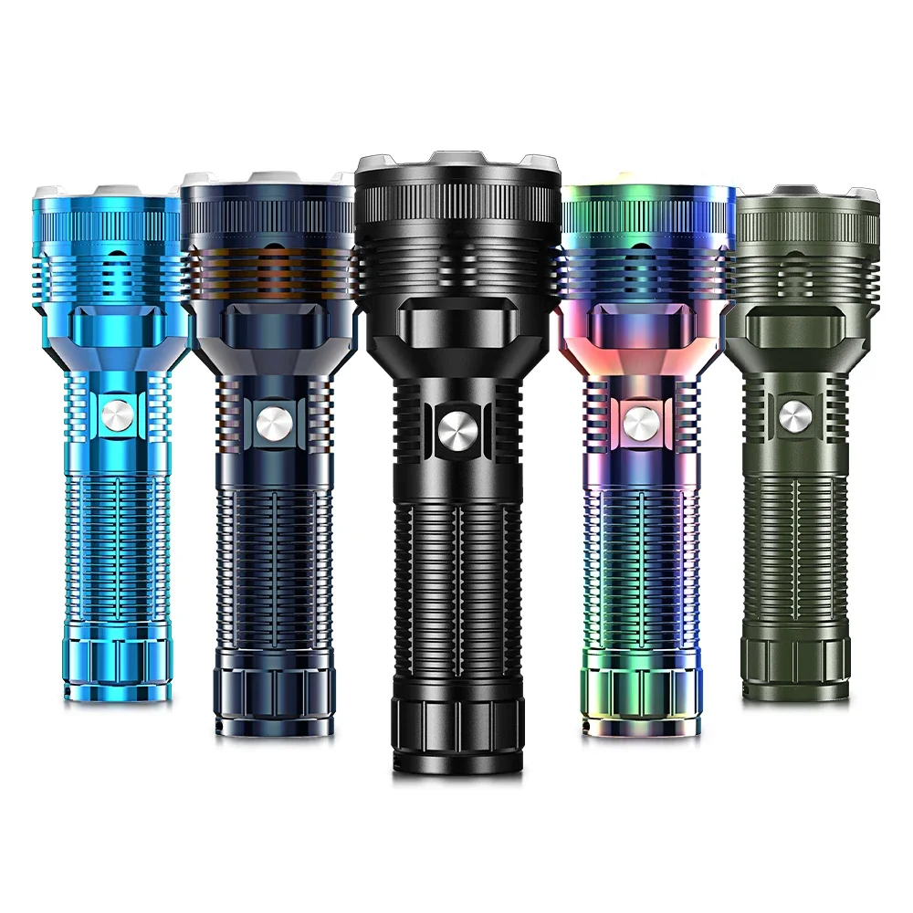 white lase long range self defense waterproof portable rechargeable led tactical lanterns torch light flashlights