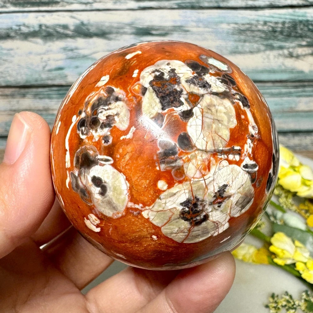 Natural Money Agate Sphere for Home Decor Perfect Holiday Gift Accessories Suitable for Relatives and Friends During Festivals