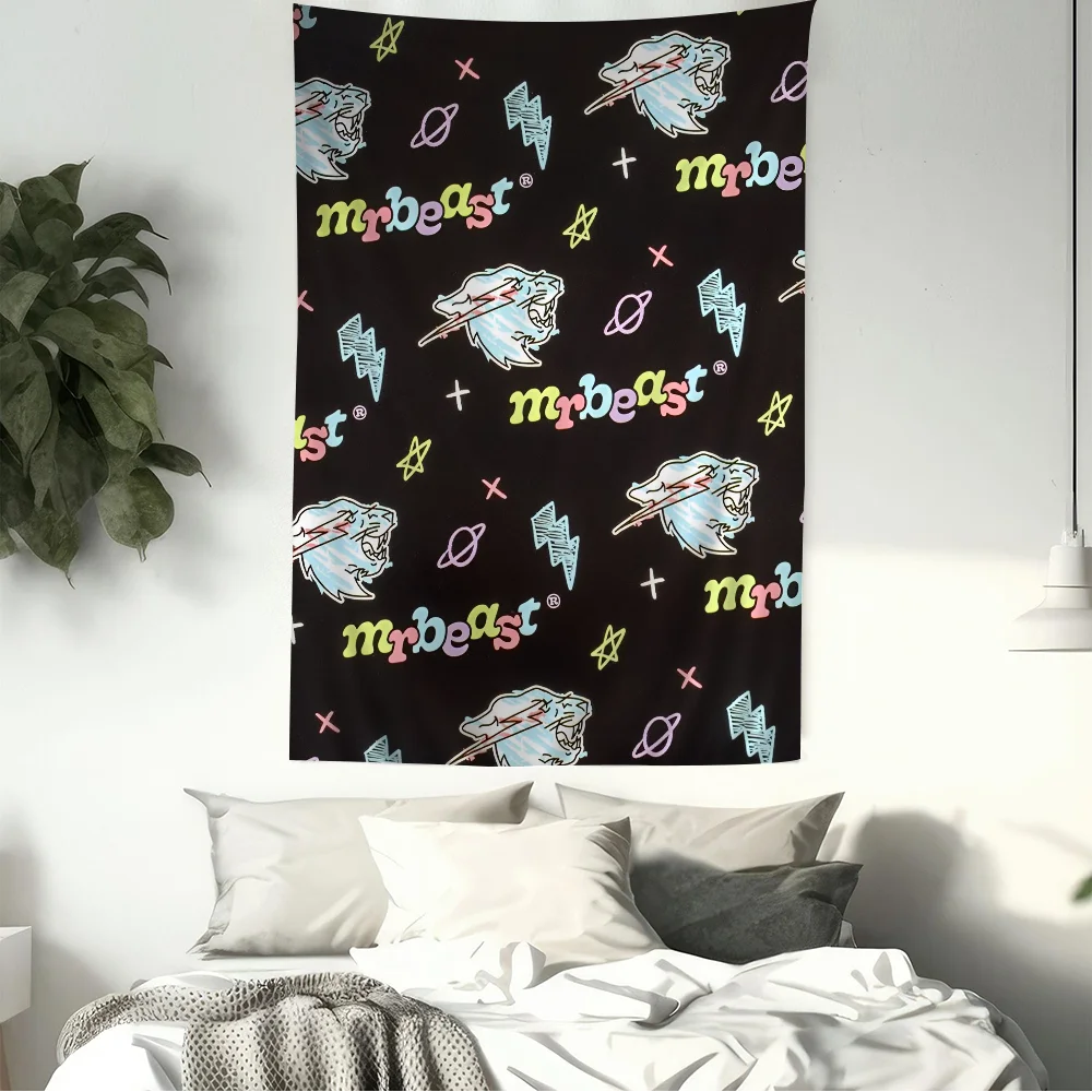 Game Blogger M-Mr-BeastS Chart Tapestry Art Science Fiction Room Home Decor Cheap Hippie Wall Hanging