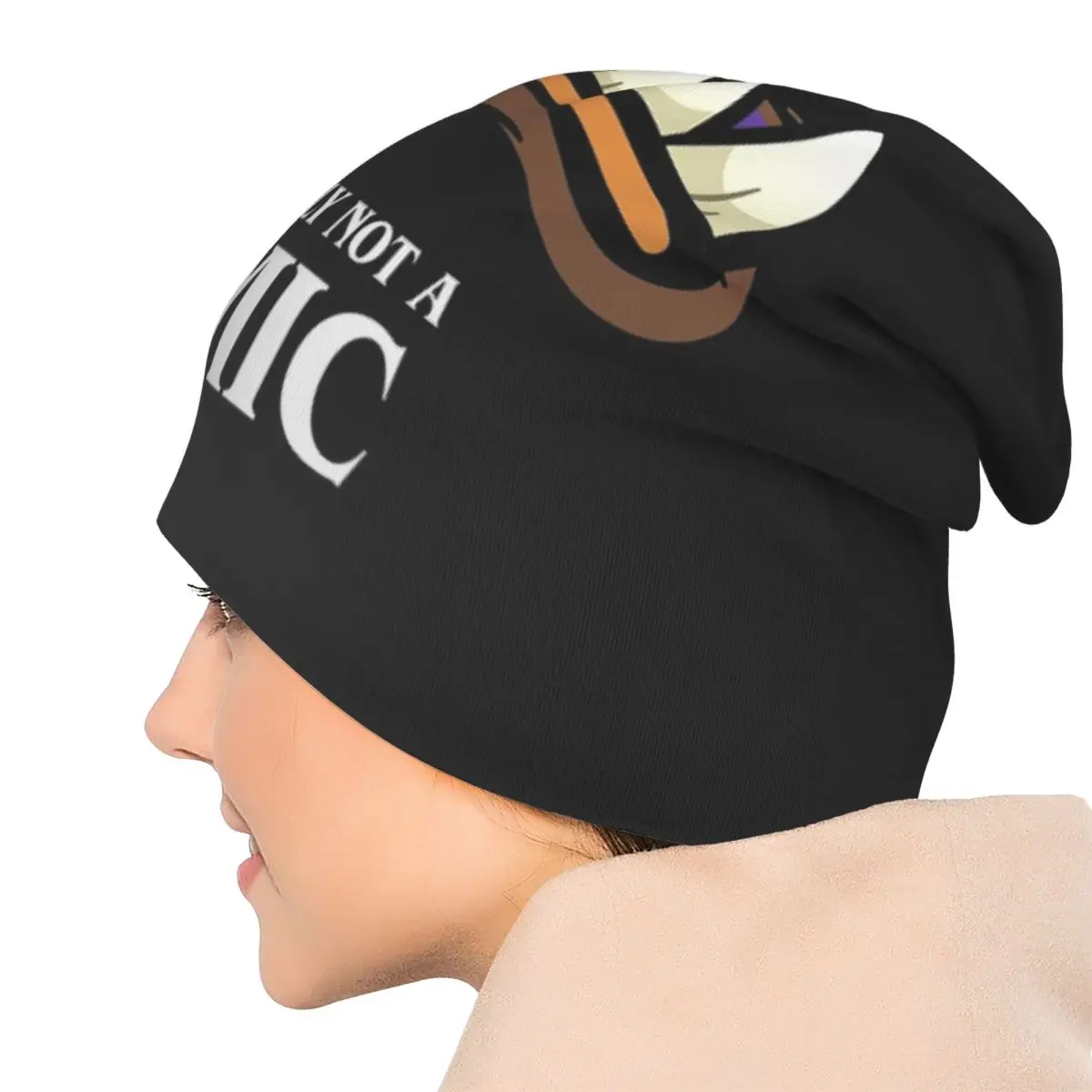 بالتأكيد ليس تقليد منضدية آر بي جي الألعاب Skullies قبعة صغيرة دافئة الخريف الشتاء في الهواء الطلق قبعة محبوك بونيه قبعات للجنسين #5