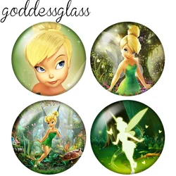 Disney Princess Tinker Bell Spirit Cute 12mm/18mm/20mm/25mm Round photo glass cabochon flat back Making risultati per bracciali