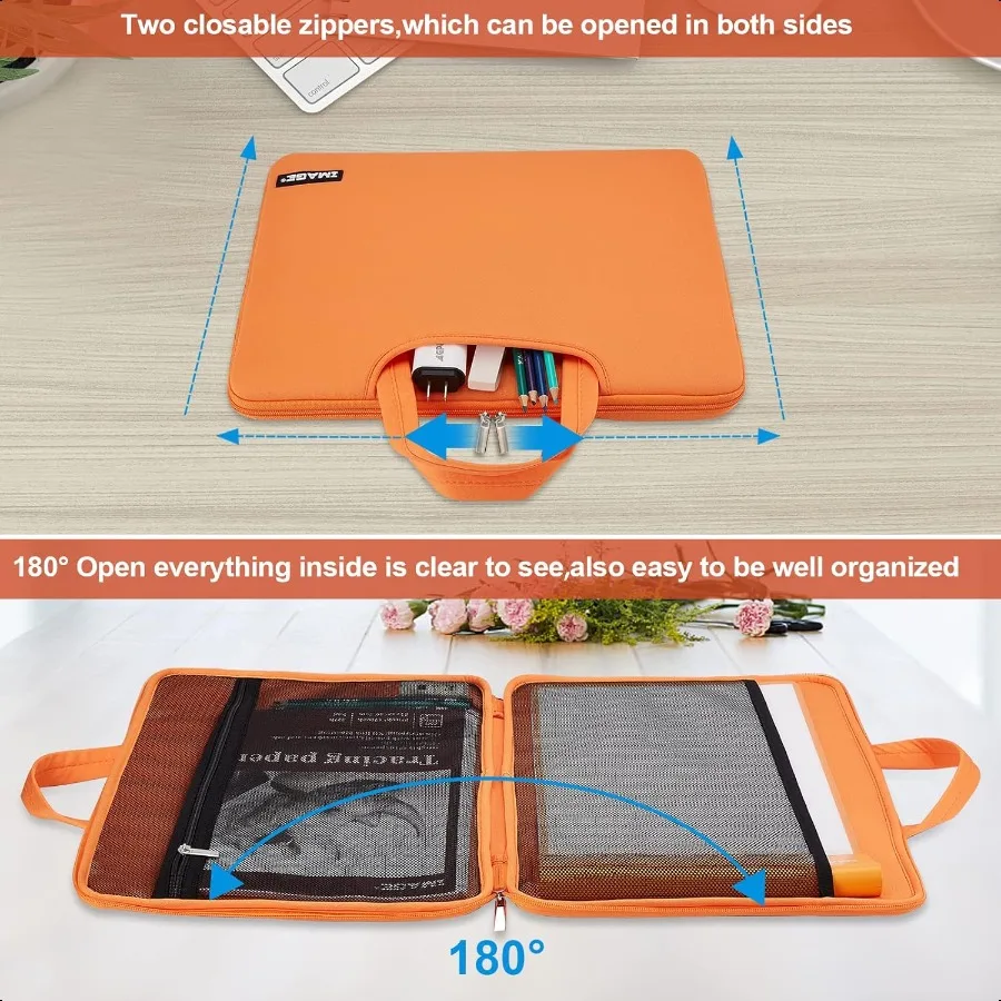 IMAGE A4 Protective Case with Pockets Carrying Bag for Travel Storage Cover Compatible with A4 Tracing LED Light Pad Coloring B