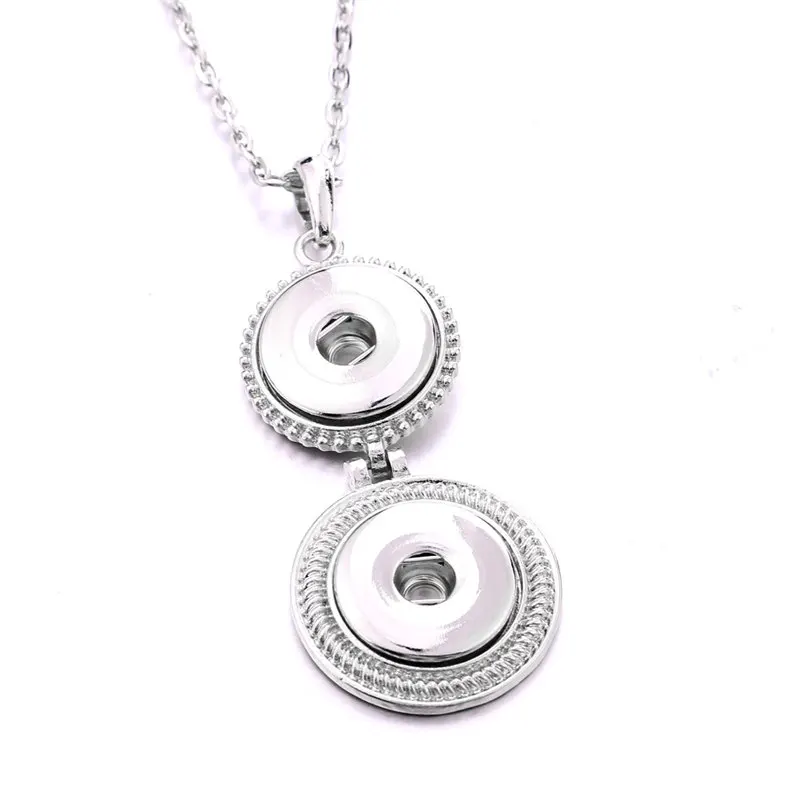 sublimation button two round necklaces pendants necklace pendant consumable 20pcs/lot