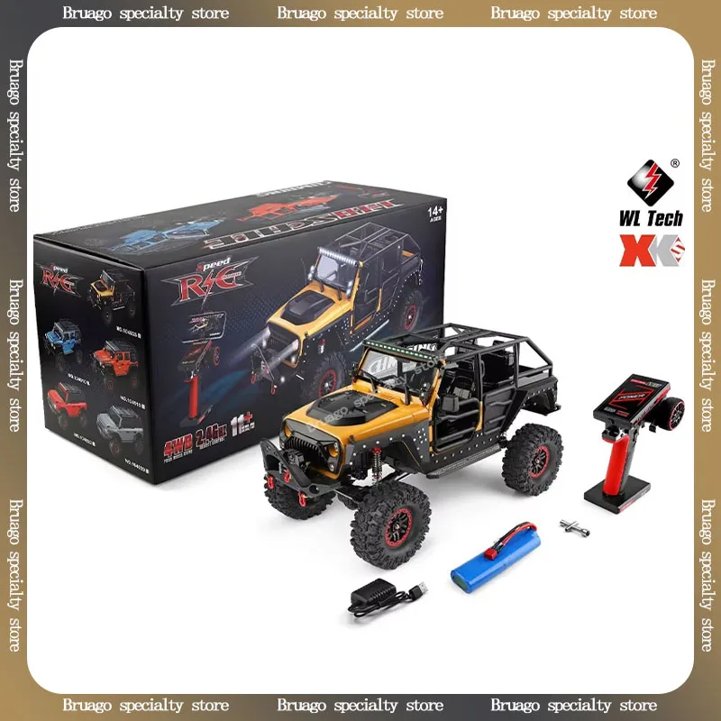 

1:10 Climbing Car 104026 Remote Control Car Electric Four-Wheel Drive Suspended Off-Road Vehicle Toy Led Lights Racing Boy Gift